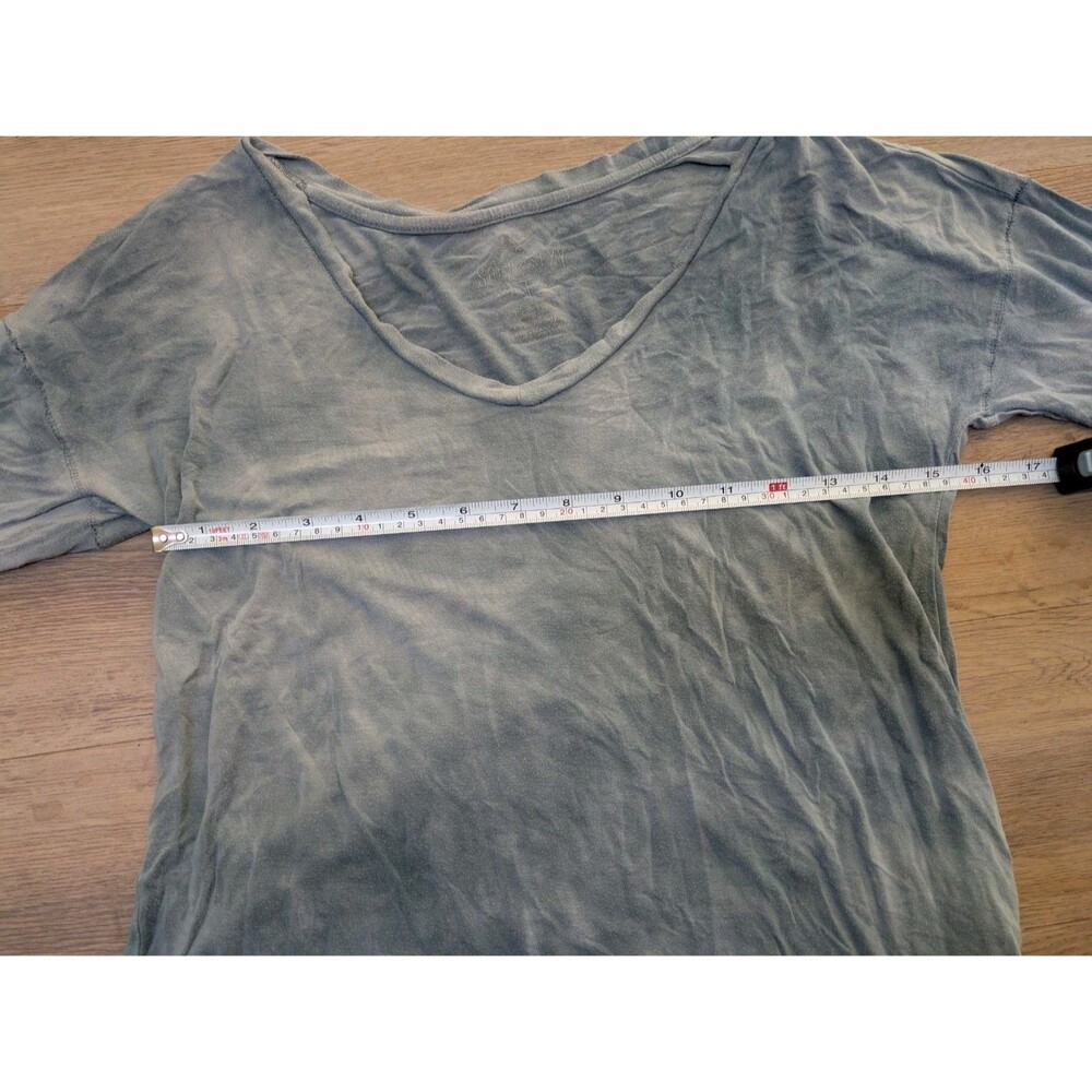 Soft and Sexy American Eagle Long Sleeve V Neck T Shirt Blue size S - Picture 4 of 7
